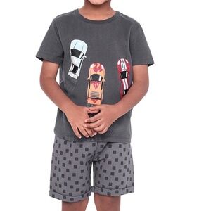 PEKKLE · (4PK) TODDLER CARS THEMED GRAPHIC MATCHING SHORTS SETS - 4T